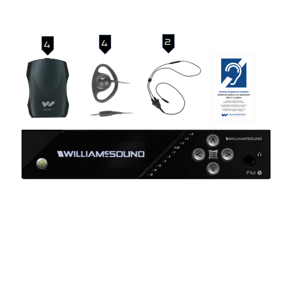 FM 557 FM PLUS LARGE-AREA DUAL FM AND WI-FI ASSISTIVE LISTENING SYSTEM WITH 4 FM R37 RECEIVERS